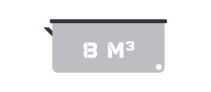 8,0 m³