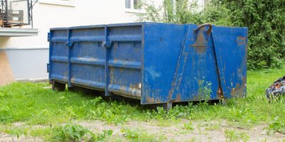Construction waste collection container. Container for the removal of large waste
